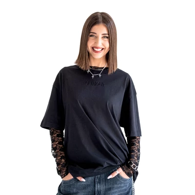 GLAMOUR TEE - RAVEN M