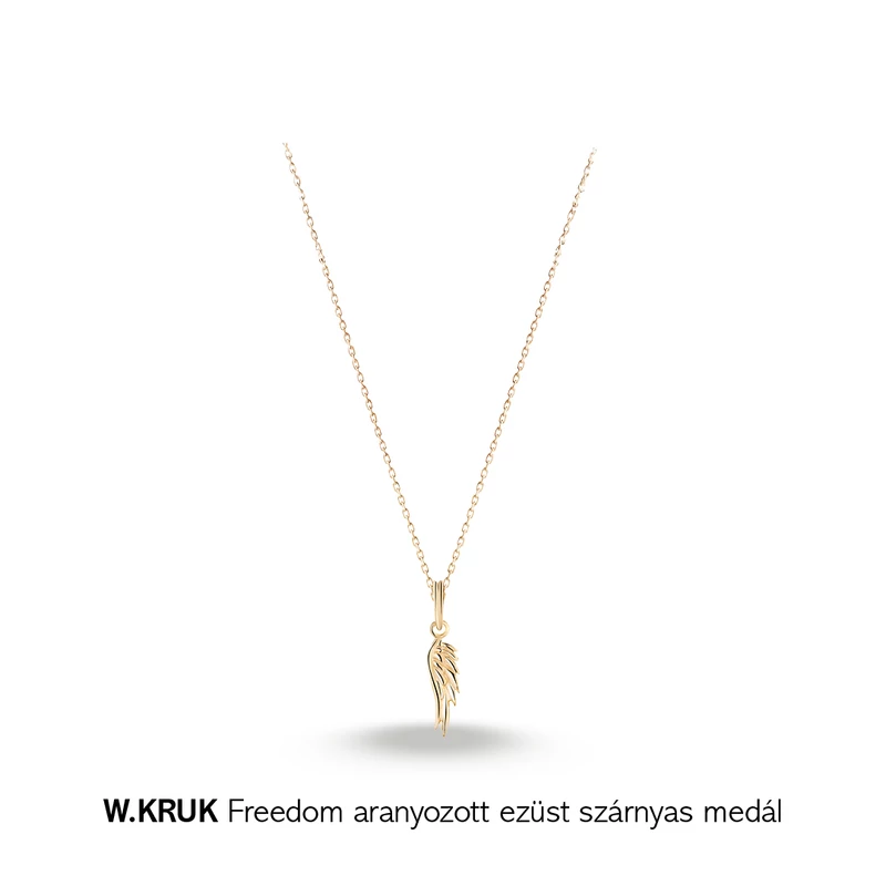  W.KRUK Freedom aranyozott ezüst szárnyas medál 