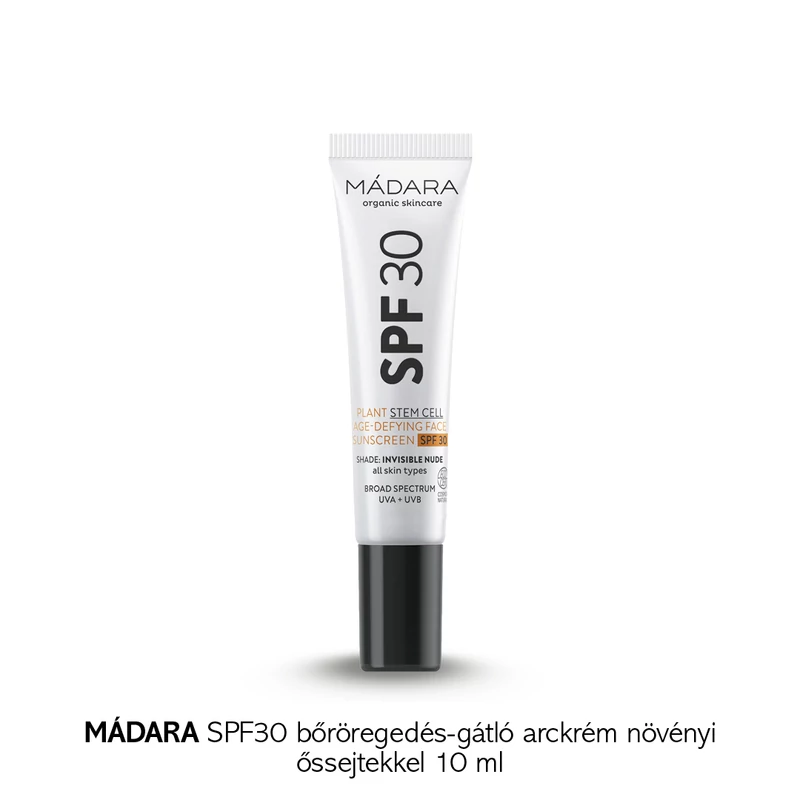 MÁDARA SPF30 Bőröregedésgátló arckrém növényi őssejtekkel 10 ml